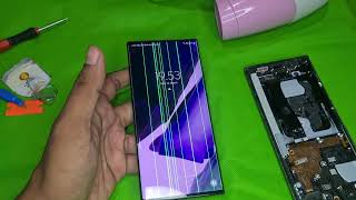 Samsung note 20 ultra green line screen problem cheap fix