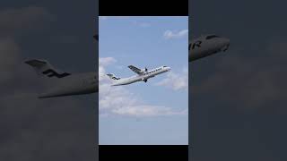 Finnair ATR 72-500 takes off in slow motion #shorts #shortsvideo  #finnair #slowmotion #fyp #plane