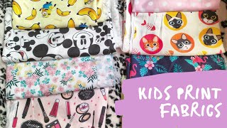 Swiss cotton fabrics/ Cotton Rayon materials/ kids dress materials/ kids print fabrics