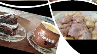 صينية دجاج وبطاطس تاكلو أصابعكم وراها  🍗🥔🍲 وجلسة قهوتي الحبيبة☕🍪