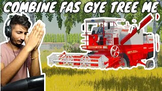 farming simulator 22 Indian mod challenge Hindi combine fas gye khet mai aj