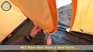 #62EN How fast does a tent burn