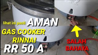 cara menyalakan gas cooker Rinnai