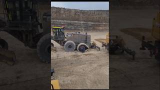 Powerful Big Caterpillar 24 Motor Grader & Blast Tire Changin ] #shorts #viral #devekmachine🙏