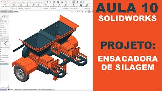 AULA 10 | CURSO: SOLIDWORKS NA PRÁTICA | PROJETO: Ensacadora de Silagem Dupla #solidworks