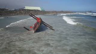 plataforma encallada playa amarilla Los Vilos