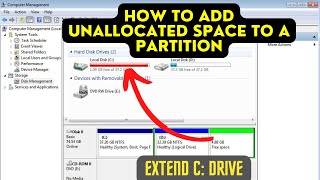 How to Extend C drive in windows