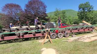 Antique sawmill run by John Deere A. #shorts  #johndeere #antique #sawmill