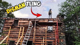 Dismantling the Roof of an Abandoned Lincoln Log Cabin | Part 3