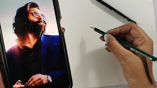 Ranbir Kapoor outline tutorial 😱, Animal movie poster drawing, Animal movie drawing , part 1