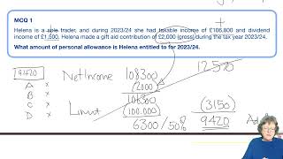 Chapter 2 – Income tax computation (part 9) -  ACCA TX-UK Taxation (FA 2023) lectures