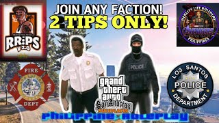 JOIN ANY FACTION! (WORKS 99%) (PD, FMD, FBI, ARMY, NEWS) in GTA San Andreas PH ROLEPLAY SERVER