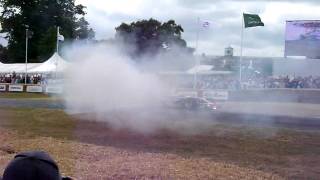 Lewis Hamilton burnout & donut at Goodwood Festival of Speed 2010