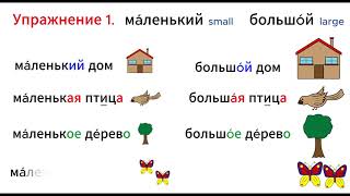 РКИ. Прилагательные в русском языке / Russian Adjectives