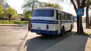 Old bus LAZ 695N No. AO 4983 BE Lviv Bus Plant. Soviet and Ukrainian city high-floor Bus Legend