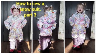 how to sew a snow suit. part 3 Toddler snowsuit sewing Pattern Childrens snowsuit sewing Pattern