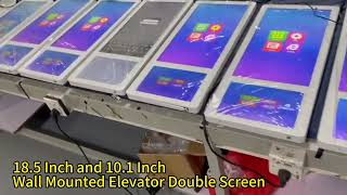 18.5+10.1 inch dual screens elevator display, we are the manufacturer  produce lcd digital signage