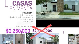 $2,250,000-3 RECAMARAS, Piscina solo AGOSTO 2023 - 2.5 Baños Privada KANAN Zona Norte Mérida Yucatán