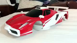 Custom Painted 1980's ENZO FERRARI 22" x 9" R/C Car Body