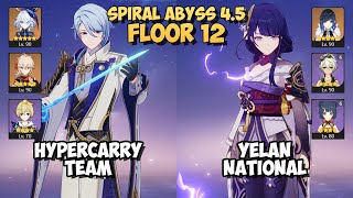 Ayato Furina HyperCarry & Raiden National | Spiral Abyss 4.5