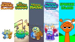 Dawn Of Fire, My Singing Monster, The Lost Landscapes, The Monster Explorers, Sprunki Island