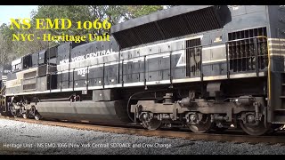 Heritage Unit - NS EMD 1066 - New York Central SD70ACe and Crew Change