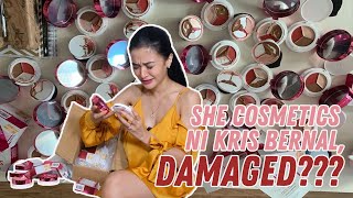 My SHE Cosmetics Products Arrived To My Customer, DAMAGED? | by Kris Bernal 💋