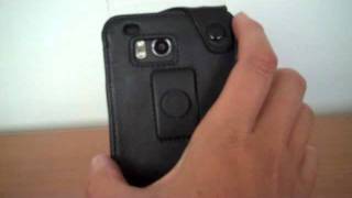 Leather PDA Case Open Face for HTC ThunderBolt