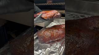 🔥 Oh, the wonderful journey of our Brisket. From trimming, to smoking, to your tummy. 😋🔥