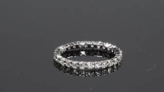 1Ct Diamond Eternity Wedding Ring White Gold Lab Grown by Pompeii3 Anniversary Stackable Band