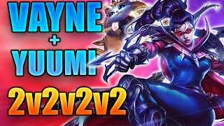 Vayne + Yuumi OP Arena Combo! ( Vayne Arena 2v2v2v2 Mode )