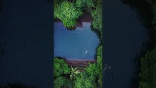 Swimming in Natural Temple Pool in Kerala 😍 / Drone Bossco