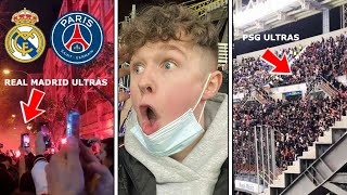 THE MOMENT REAL MADRID KNOCK PSG OUT the UCL *VLOG* CRAZY ULTRAS, PYROS and a CRAZY ATMOSPHERE!!!