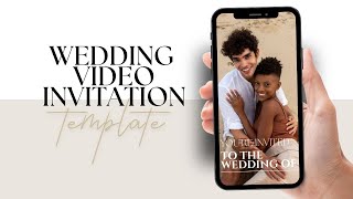 Wedding Video Invitation, DIY Wedding On A Budget, Canva Template