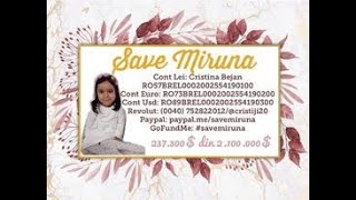 Acest VIDEO este dedicat MIRUNEI fetita cu SMA1. O gasiti si pe FACEBOOK in  grupul "SAVE MIRUNA".