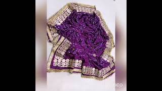 #Pasting Gotta  Dupatta On Indian Silk Fabric. Dupatta 2.5 X 1.15 Yards | Embroidery: Pasting Gotta