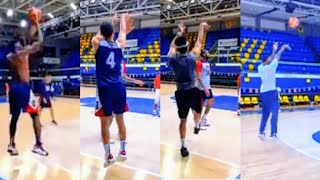 Team USA Practicing Their 3Point Shooting During Their Gym Practice,Antman Never Miss,Paris Olympics