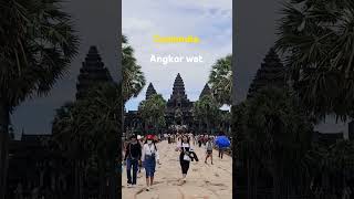 Angkor wat is largest of Hindu temple.#walkthroughcambodia #like #youtubeshorts #travel #temple