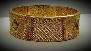 22k Gold KDM Kada Handmade Bangle Bracelet in 916 Solid 22 Karat Yellow Gold