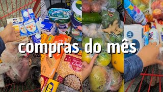 COMPRAS DO MÊS  + valor (pra 2 pessoas) #comprasdomês #compras #vlog