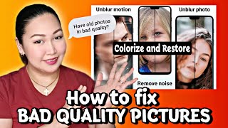 HOW TO ENHANCE LOW QUALITY PICTURES | FIX BLURRED PICTURES