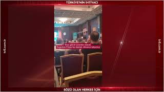 Erdoğan'ın konuşması sırasında Gazze'ye destek eylemi: Gemiler İsrail'e değil Gazze'ye gitsin