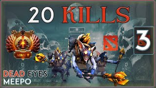 20 KILLS EASY FOR / MEEPO VS EMBER / 1 OF THE BEST IMMORTAL PLAYERS !  #abed #meepo #3