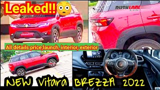 Maruti Suzuki Vitara Brezza leaked 2022 -Vitara Brezza facelift 2022- Vitara Brezza full leaked 2022