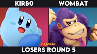 Invasion 2024: Losers Top 16 - Kirb0 (Kirby) Vs Wombat (Donkey Kong)