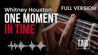 One Moment In Time - Whitney Houston  - Super Easy Fingerstyle Guitar Tutorial TAB