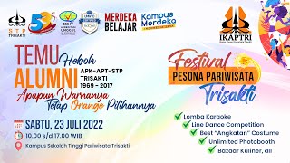 Live Temu Alumni - Podcast IKAPTRI - Festival Pesona Pariwisata Trisakti 2022