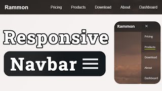 Create RESPONSIVE Navigation Bar (for beginners)