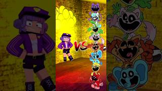 Smiling Critters Vs Purple Girl Minecraft #shorts #smilingcritters #minecraft