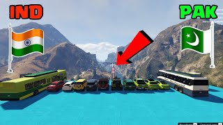 INDAI VS PAKISTAN |  Gta 5 Indian Cars Vs Pakistan Cars World Longest Jumping Challenge | Gta 5 Game